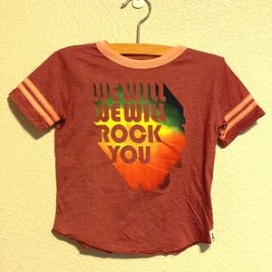 "We Will Rock You" Queen T-shirt: Rowdy Sprout